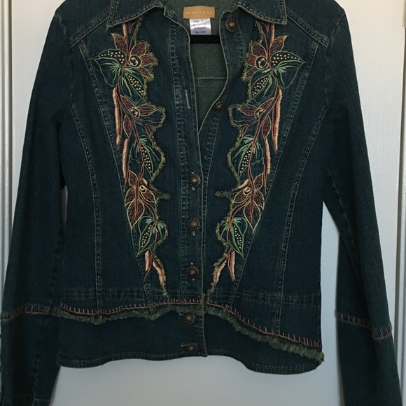 Seandara Embroidered Jean Jacket - Picture 2 of 6